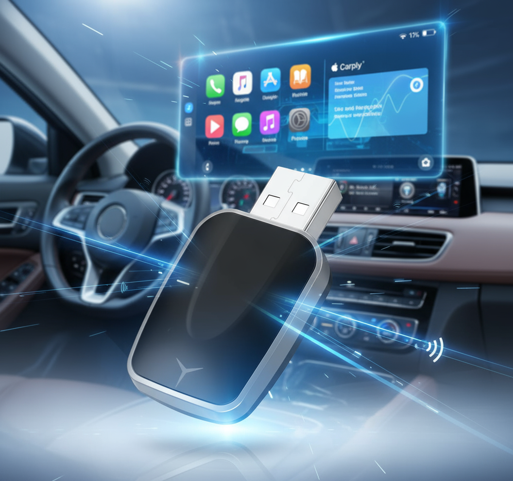 2-in-1 Wired to Wireless CarPlay Adapter